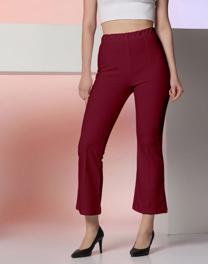 Maroon Knitted Pant | Sudathi