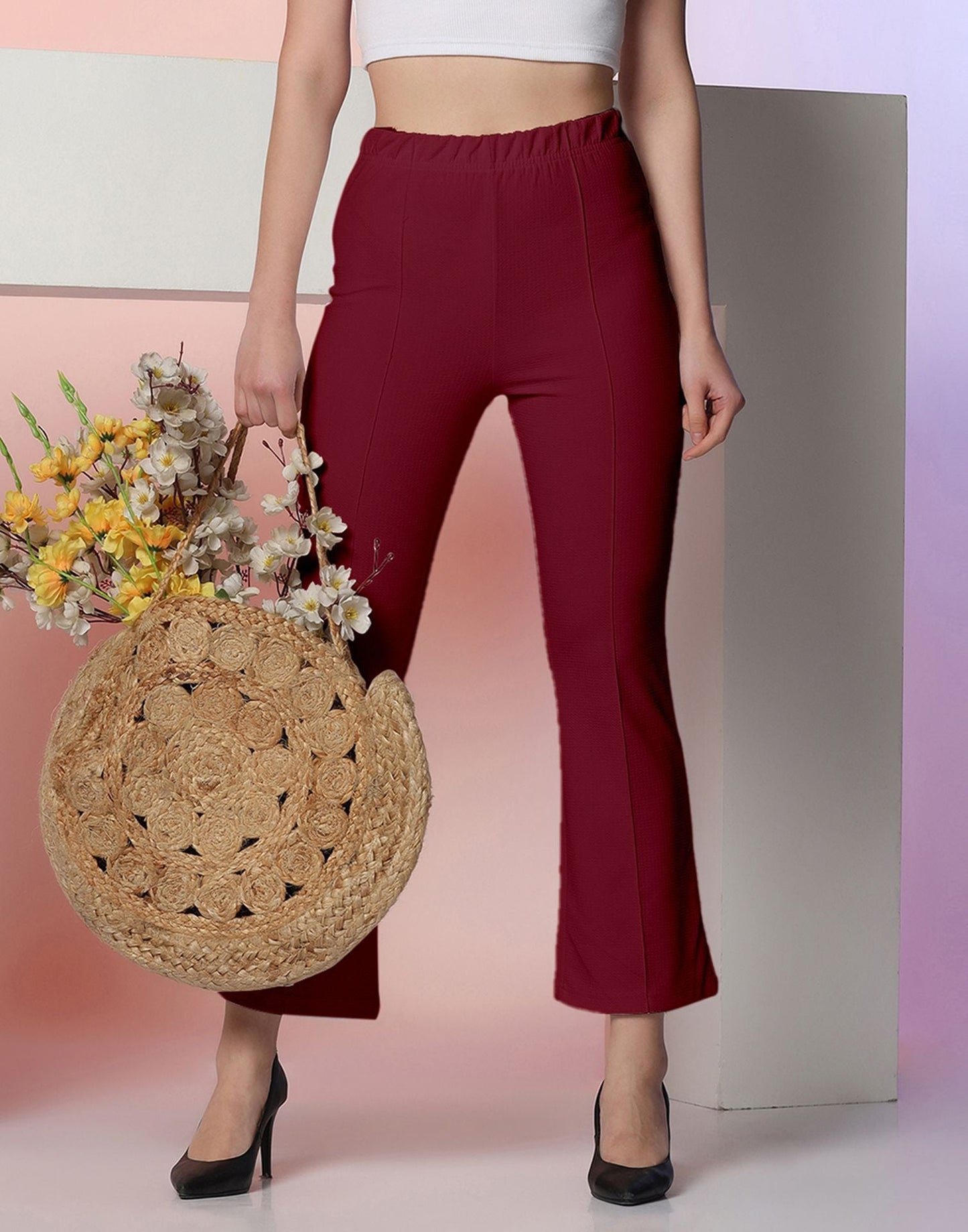 Maroon Knitted Pant | Sudathi
