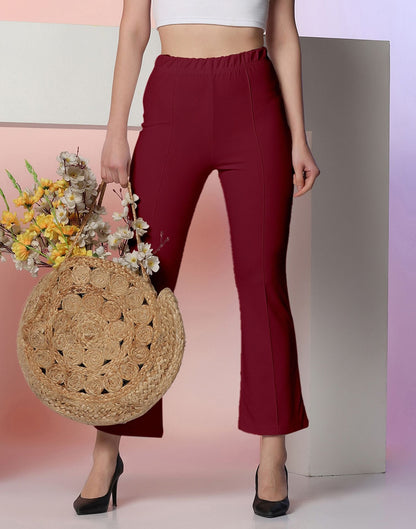 Maroon Knitted Pant | Sudathi