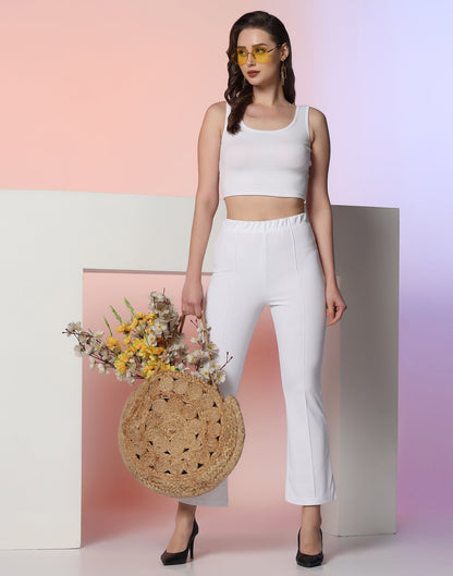 White Knitted Pant | Sudathi