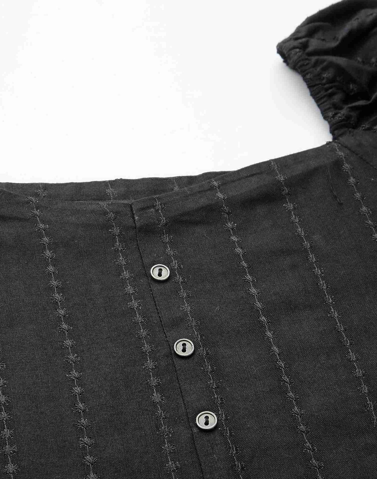 Black Rayon Plain Top