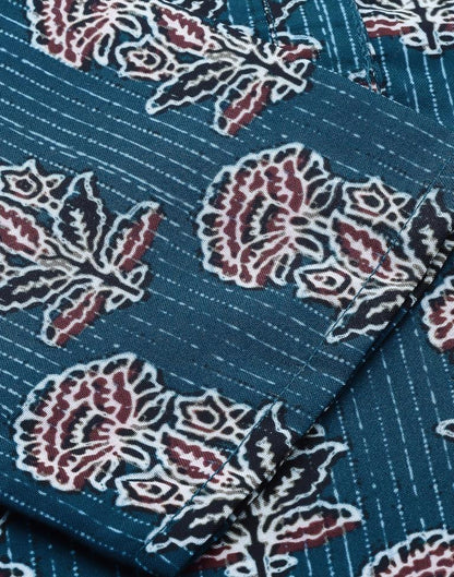 Teal Printed Short Kurti | Sudathi