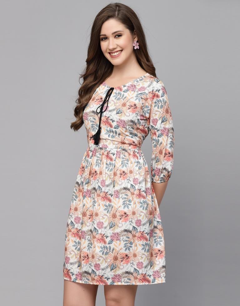 Multicoloured Printed Dress | Sudathi