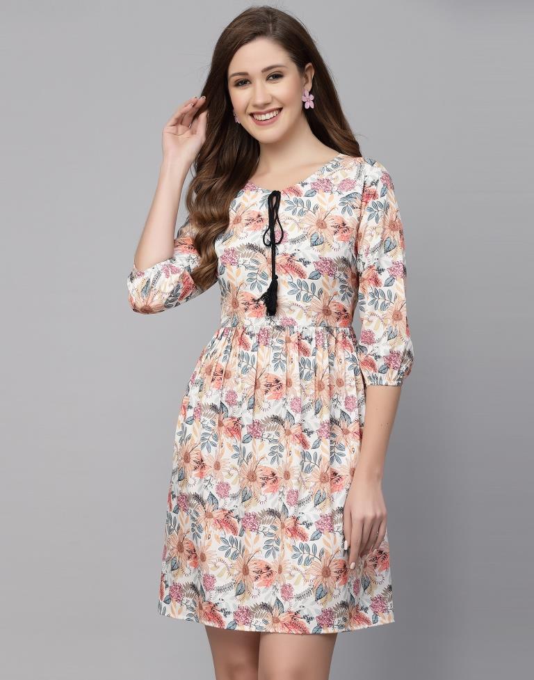 Multicoloured Printed Dress | Sudathi