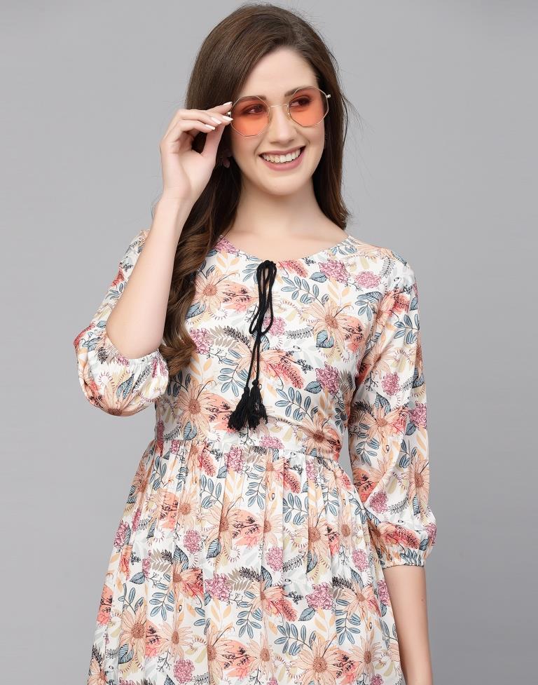 Multicoloured Printed Dress | Sudathi