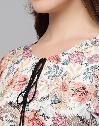 Multicoloured Printed Dress | Sudathi