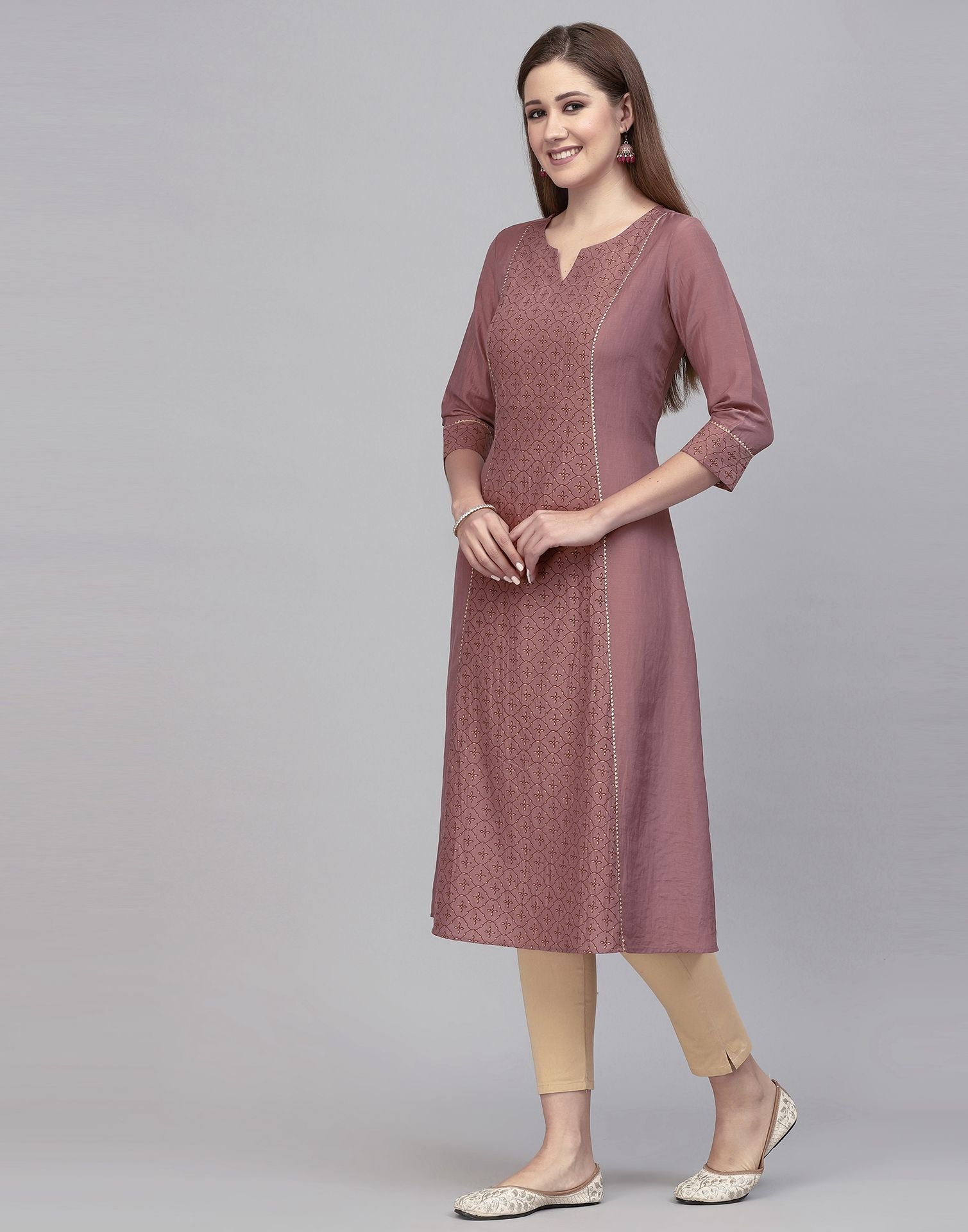 Pink Printed Kurta | Sudathi
