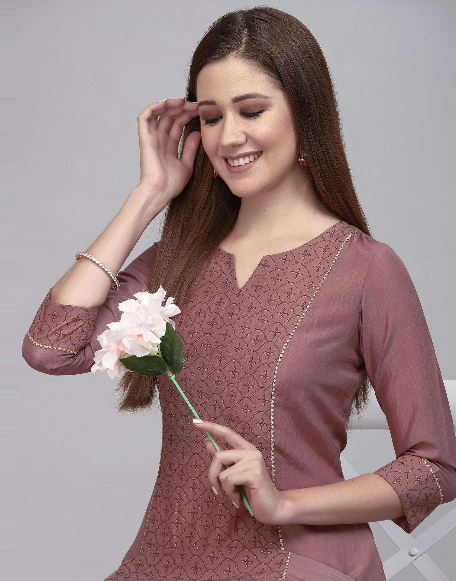 Pink Printed Kurta | Sudathi