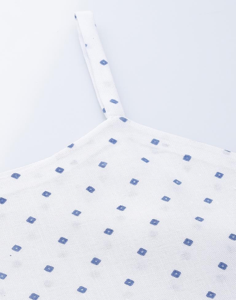 White Cotton Printed Straight Kurta | Sudathi