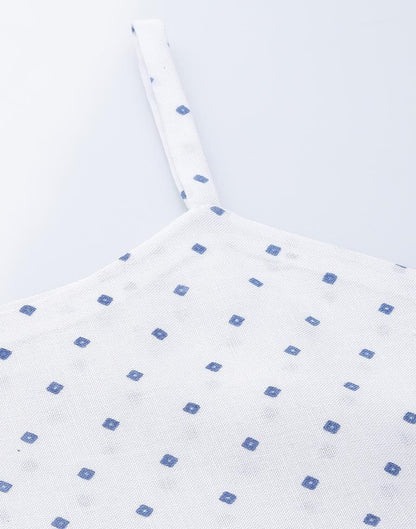 White Cotton Printed Straight Kurta | Sudathi