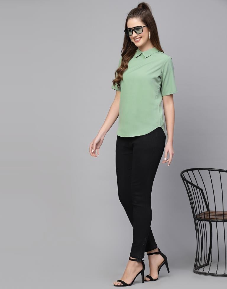 Olive Green Casual Top | Sudathi