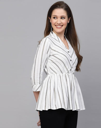 White Weaved Top