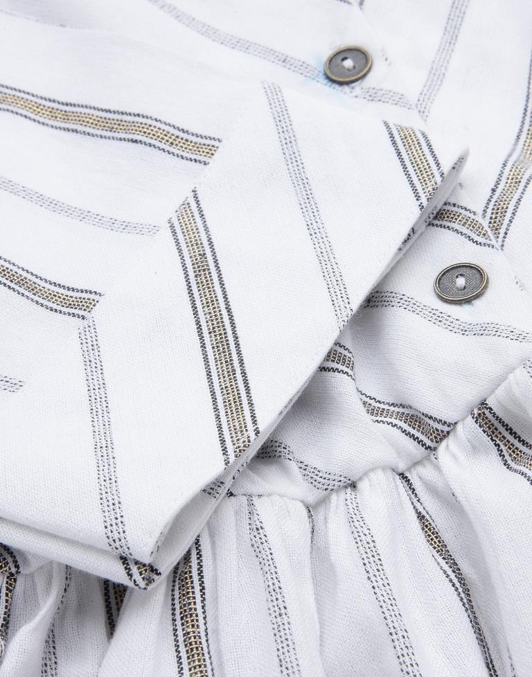 White Weaved Top