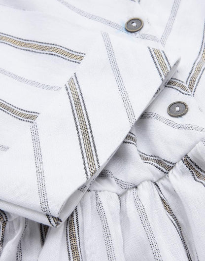 White Weaved Top