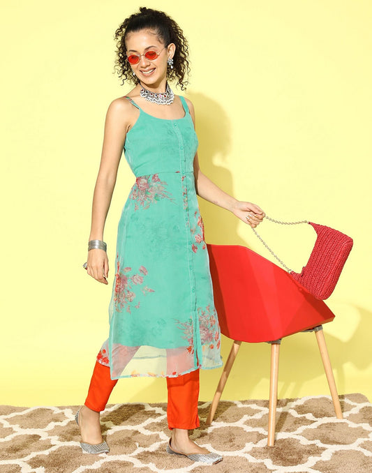 Blue Digital Printed Kurta | Sudathi