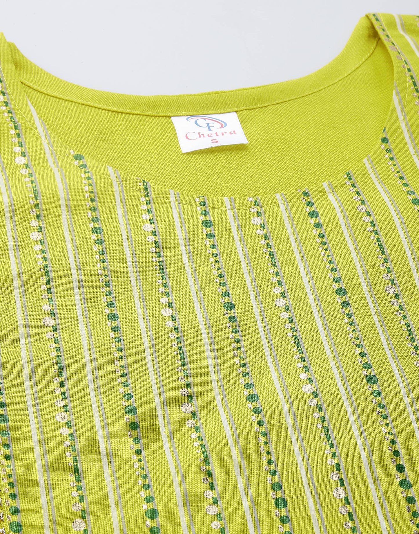 Neon Yellow Printed Kurta with Pant Set | Leemboodi