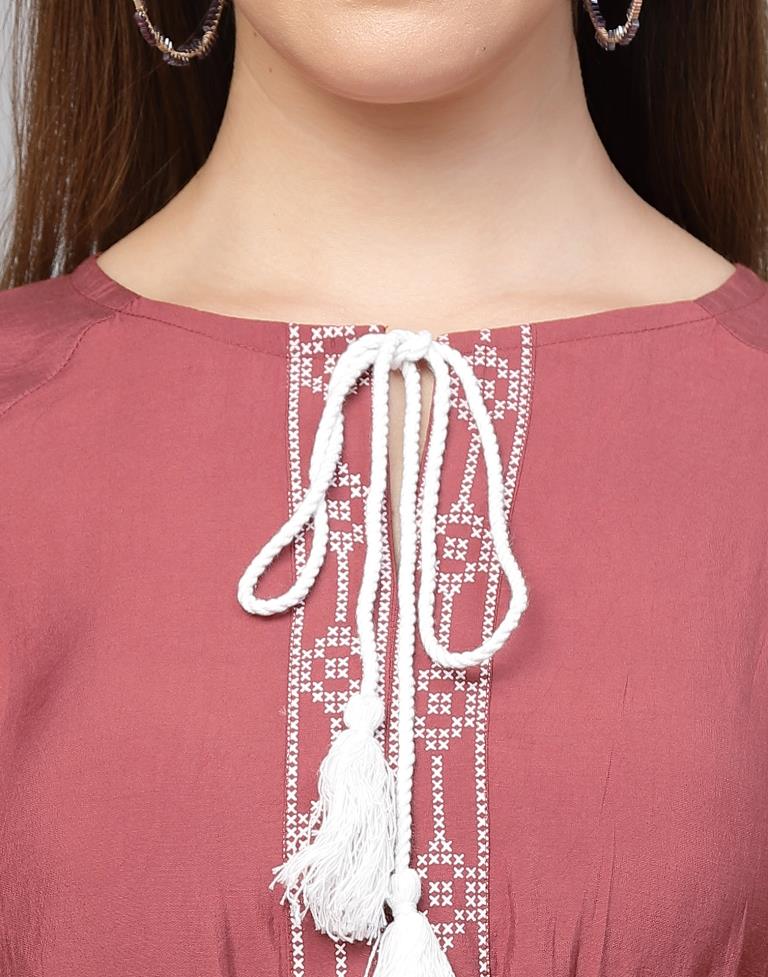Dusty Pink Chinnon Printed Top
