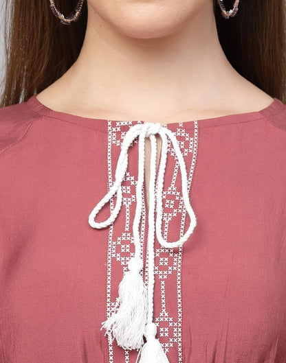 Dusty Pink Chinnon Printed Top