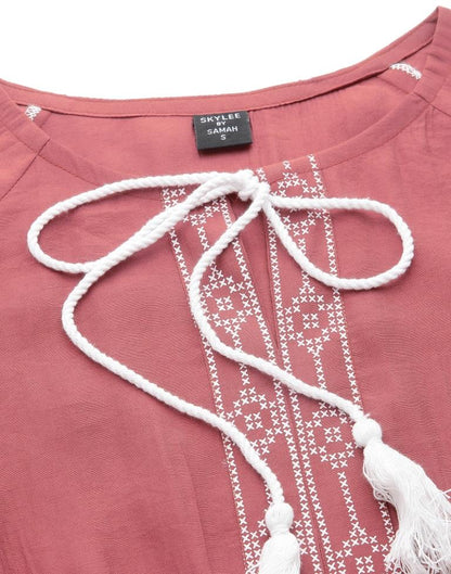 Dusty Pink Chinnon Printed Top