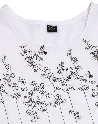 White Pigment Printed Kurta | Sudathi
