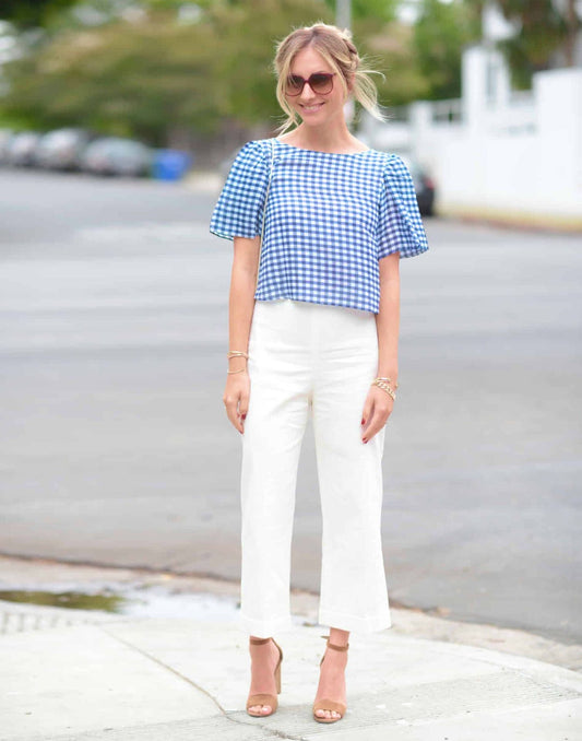 Blue Printed Top