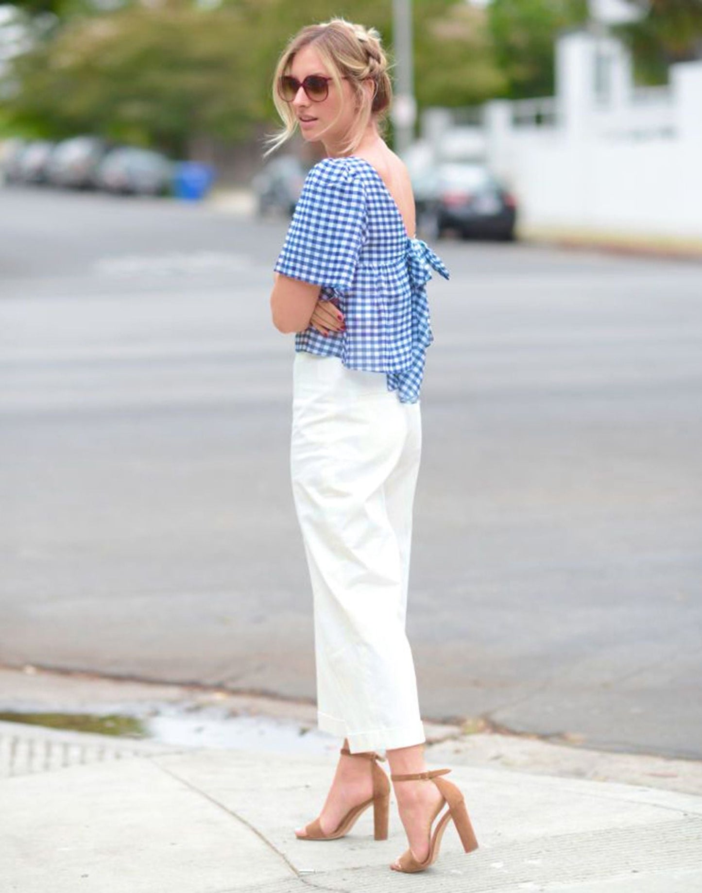 Blue Printed Top