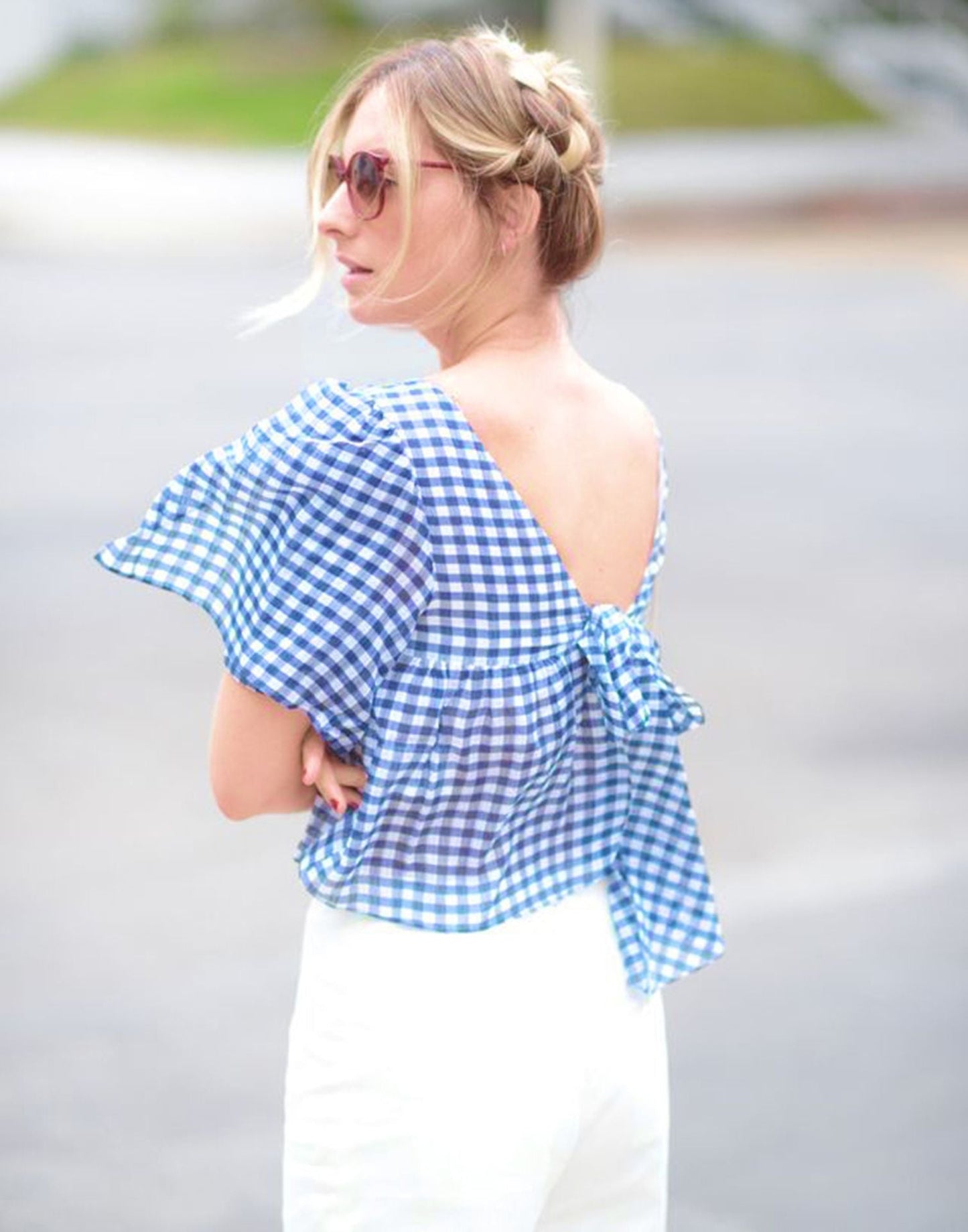 Blue Printed Top