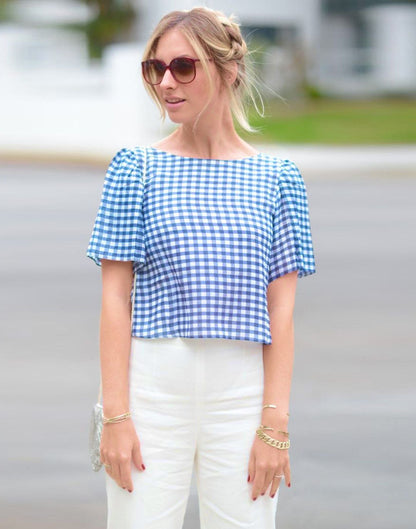 Blue Printed Top
