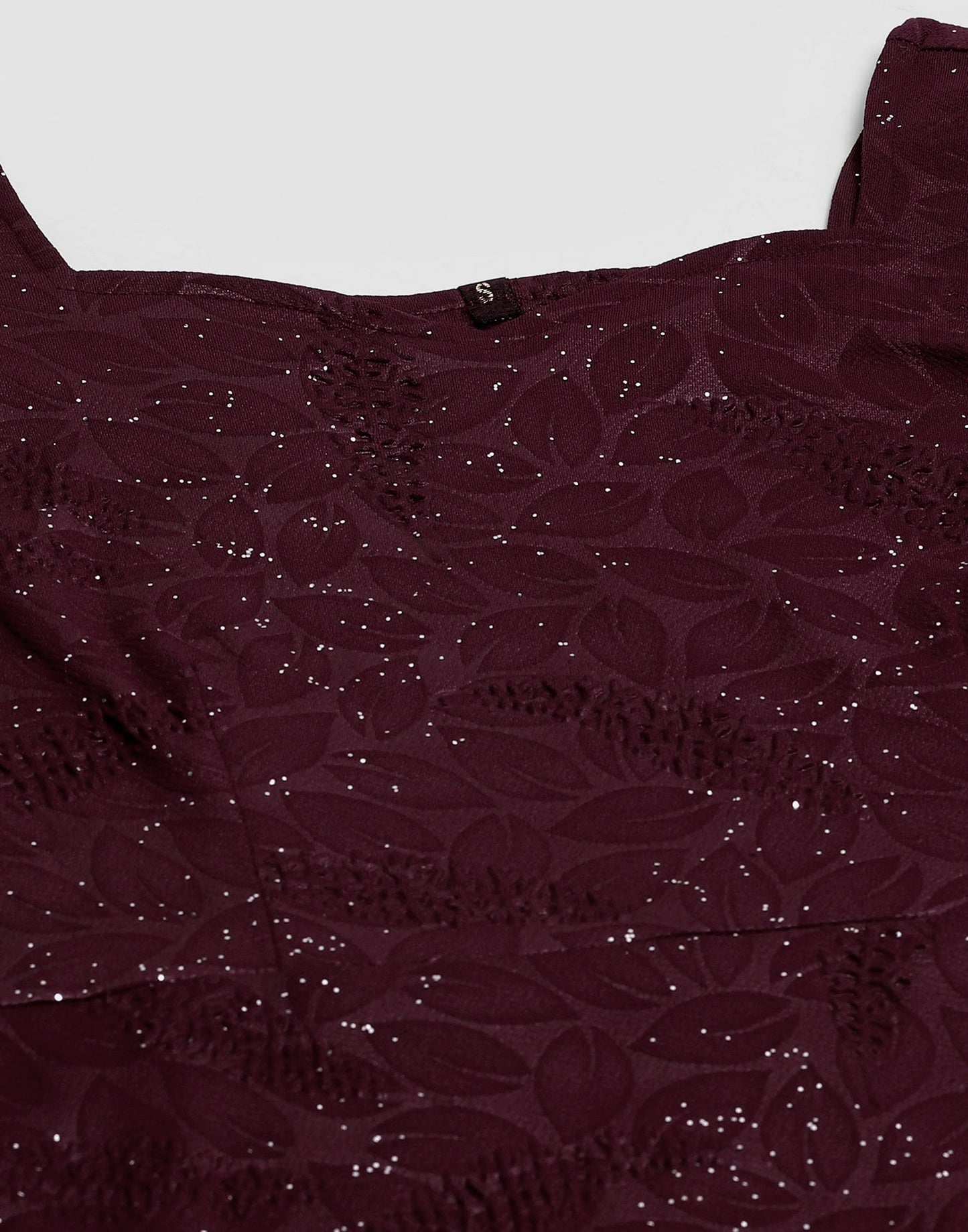 Maroon Lycra Frill Hem Dress | Sudathi