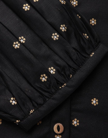 Black Foil Prined Kurta