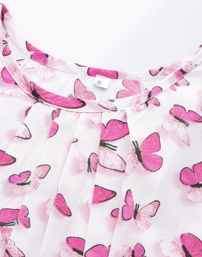 White & Pink Printed Top | Sudathi