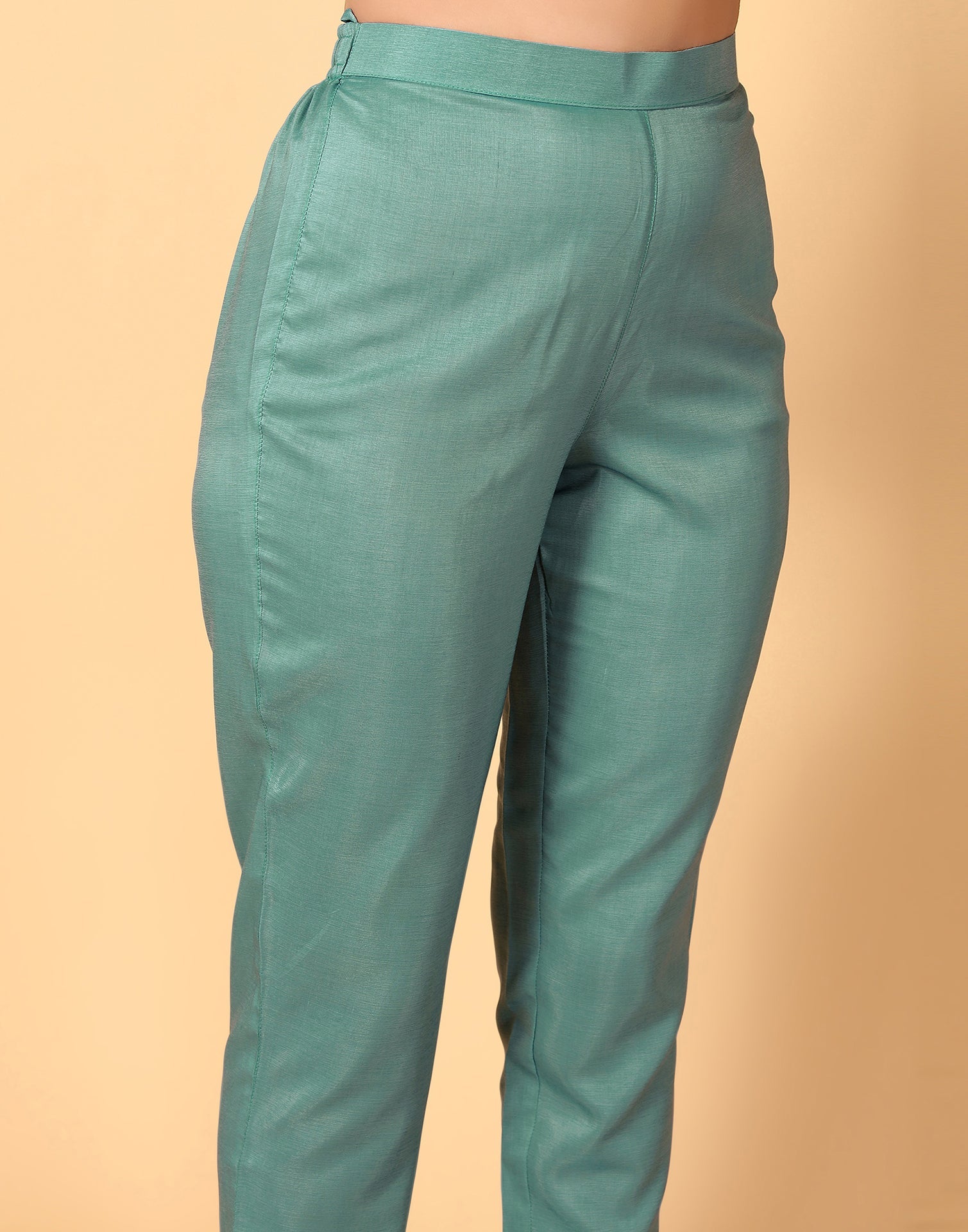 Aqua Blue Kurti With Pant And Dupatta | Leemboodi