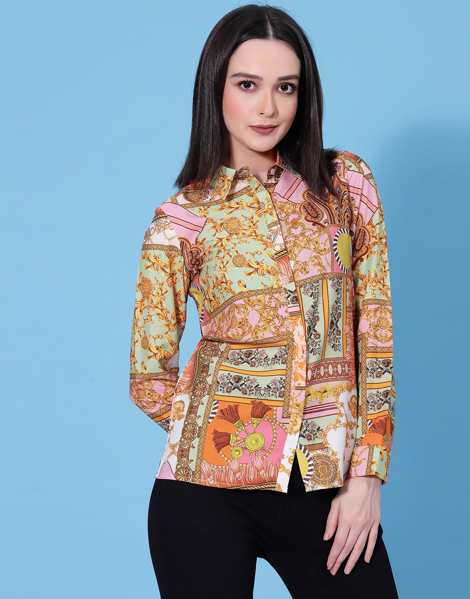 Multicoloured Printed Shirt | Sudathi