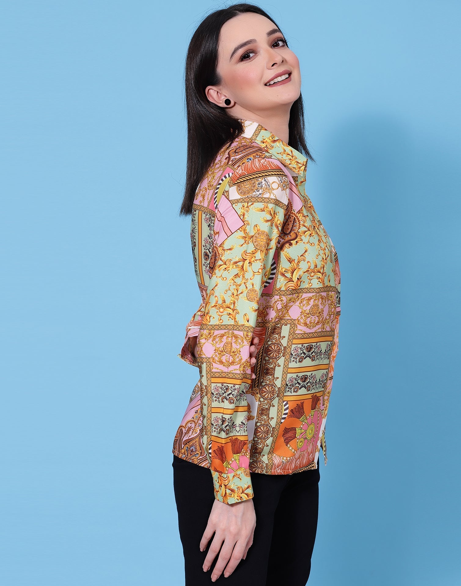 Multicoloured Printed Shirt | Sudathi