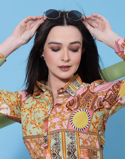 Multicoloured Printed Shirt | Sudathi