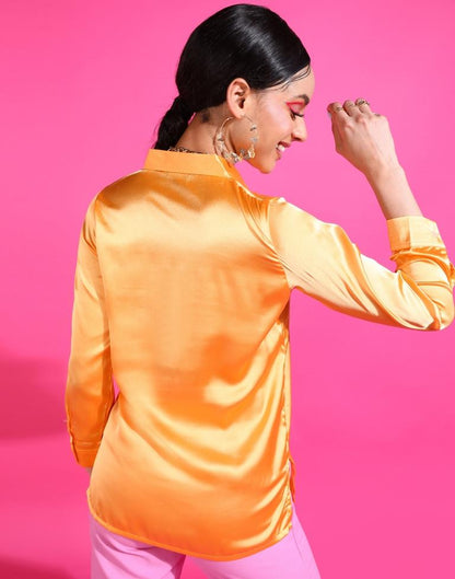 Yellow Satin shirt