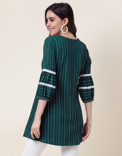 Teal Green Cotton Woven Tunic Top