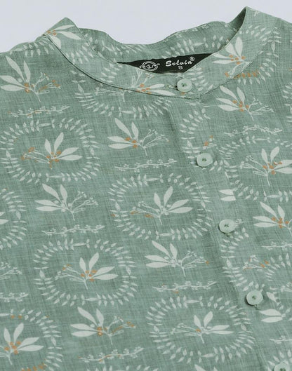 Light Green Rayon Printed Shirt | Sudathi