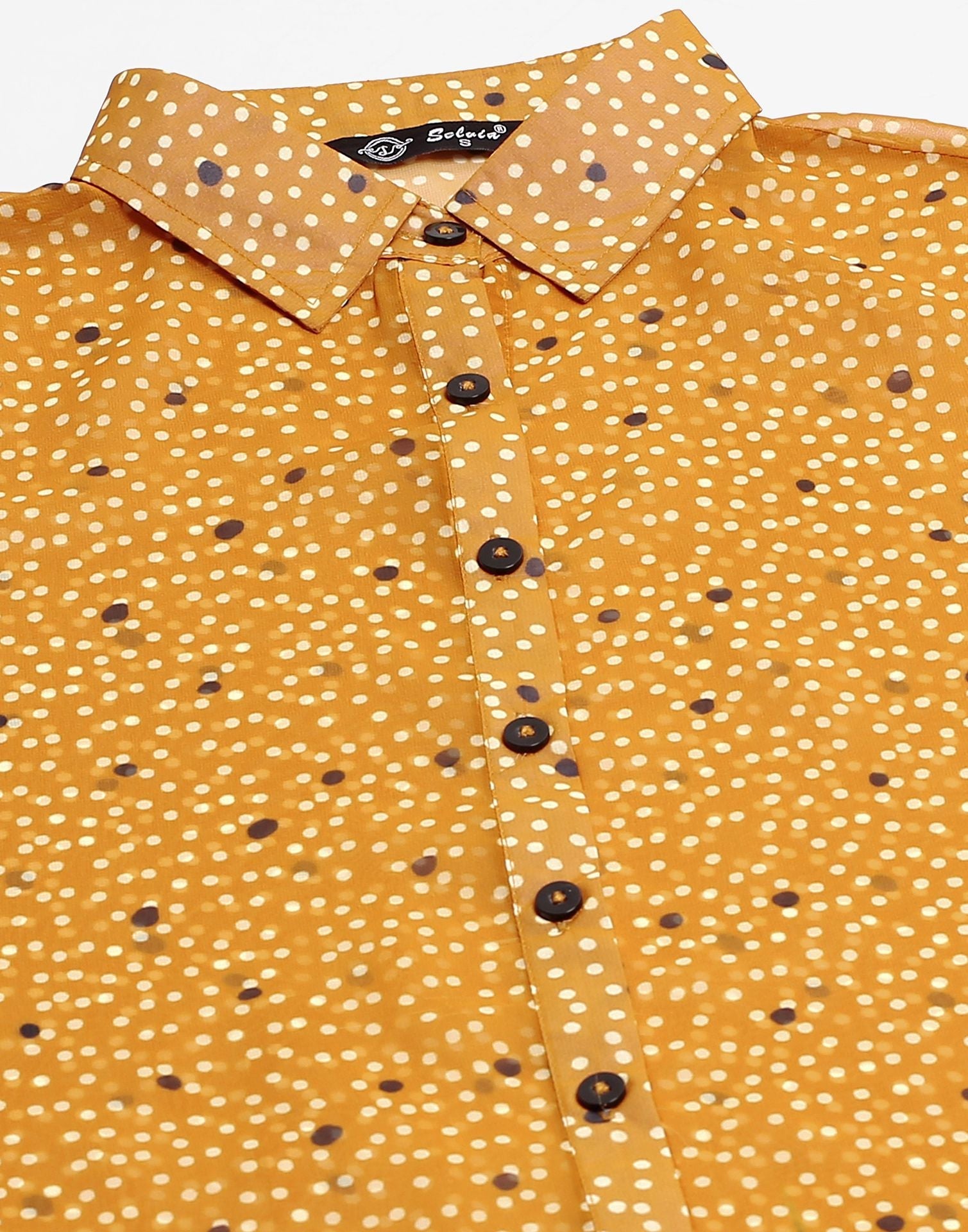 Mustard Printed Shirt | Sudathi