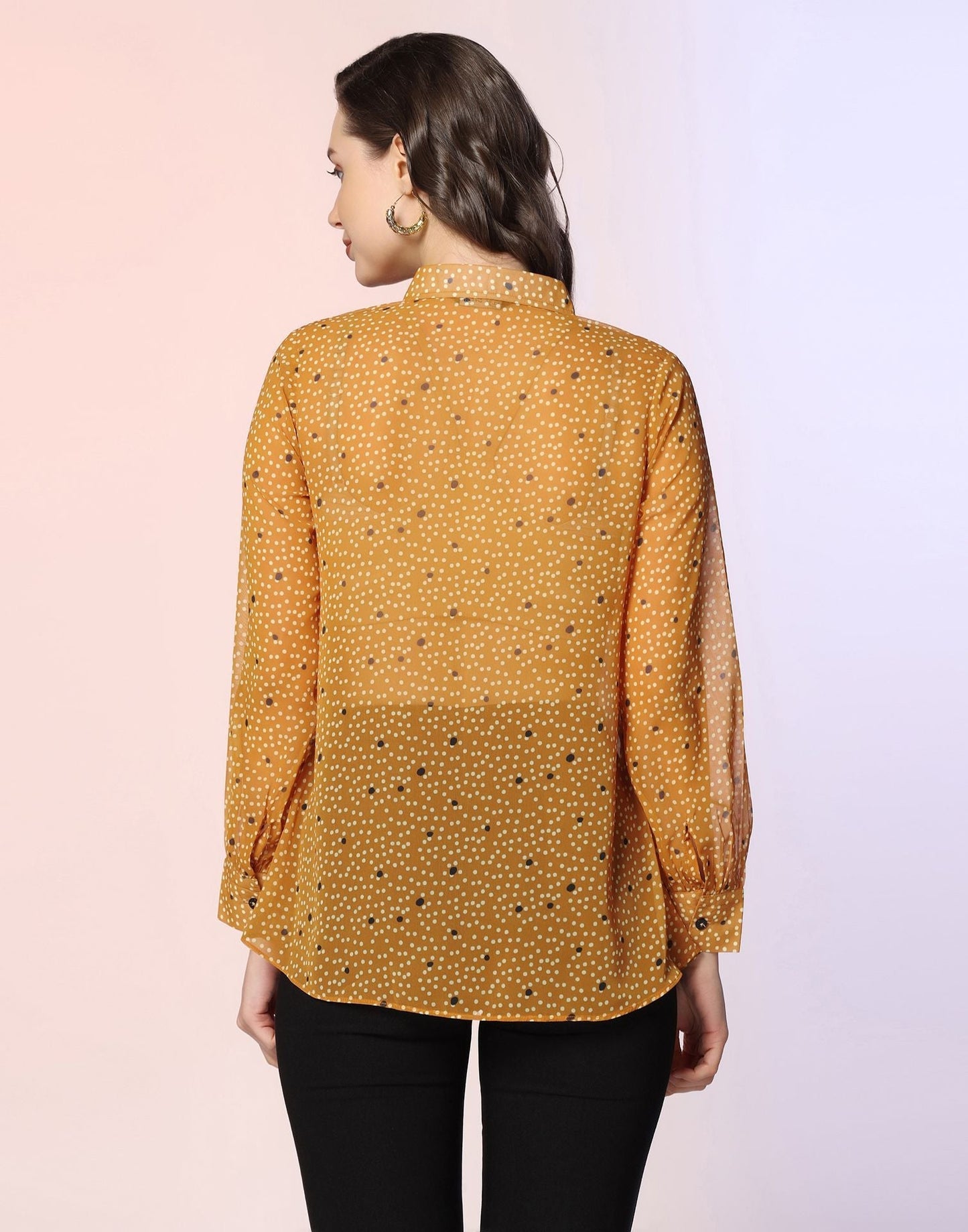 Mustard Printed Shirt | Sudathi