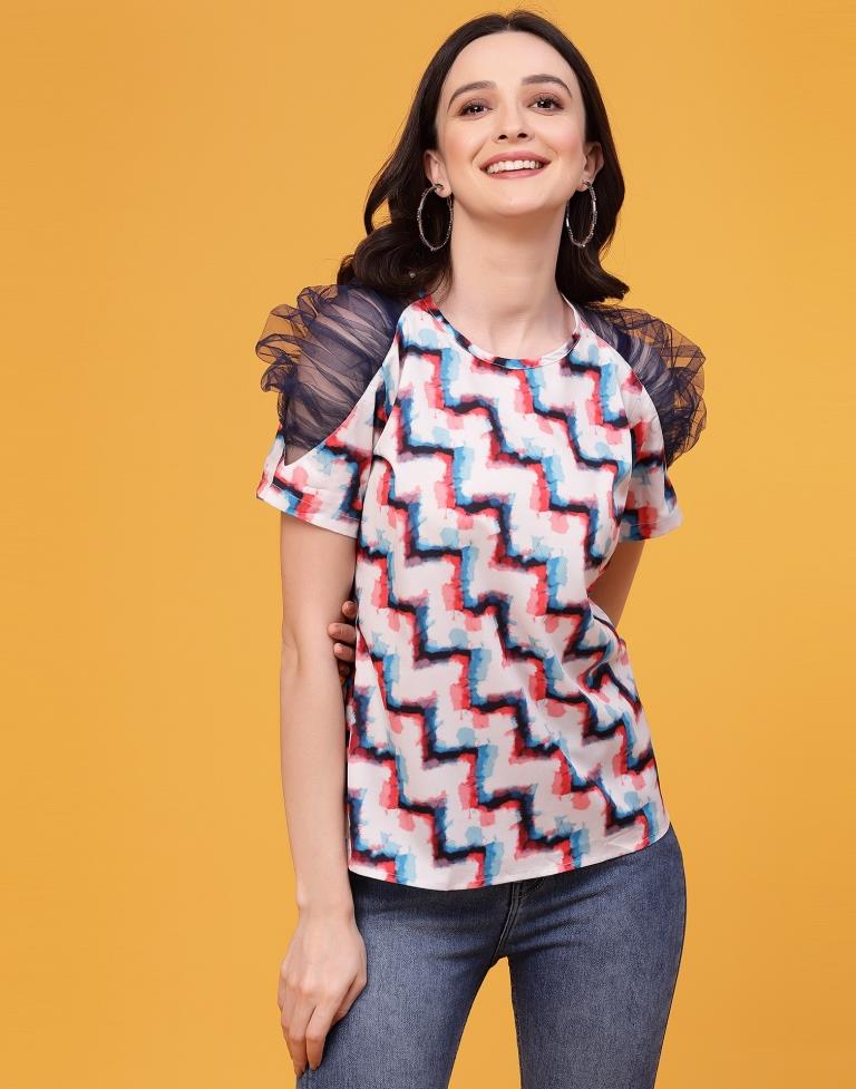 Multicoloured Printed Top | Sudathi