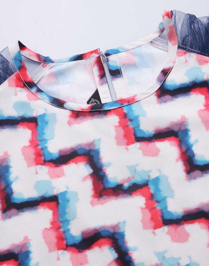 Multicoloured Printed Top | Sudathi