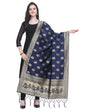 Talismanic Navy Blue Coloured Poly Silk Jacquard Banarasi Dupatta | Sudathi