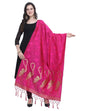 Sleek Pink Coloured Poly Silk Jacquard Banarasi Dupatta | Sudathi