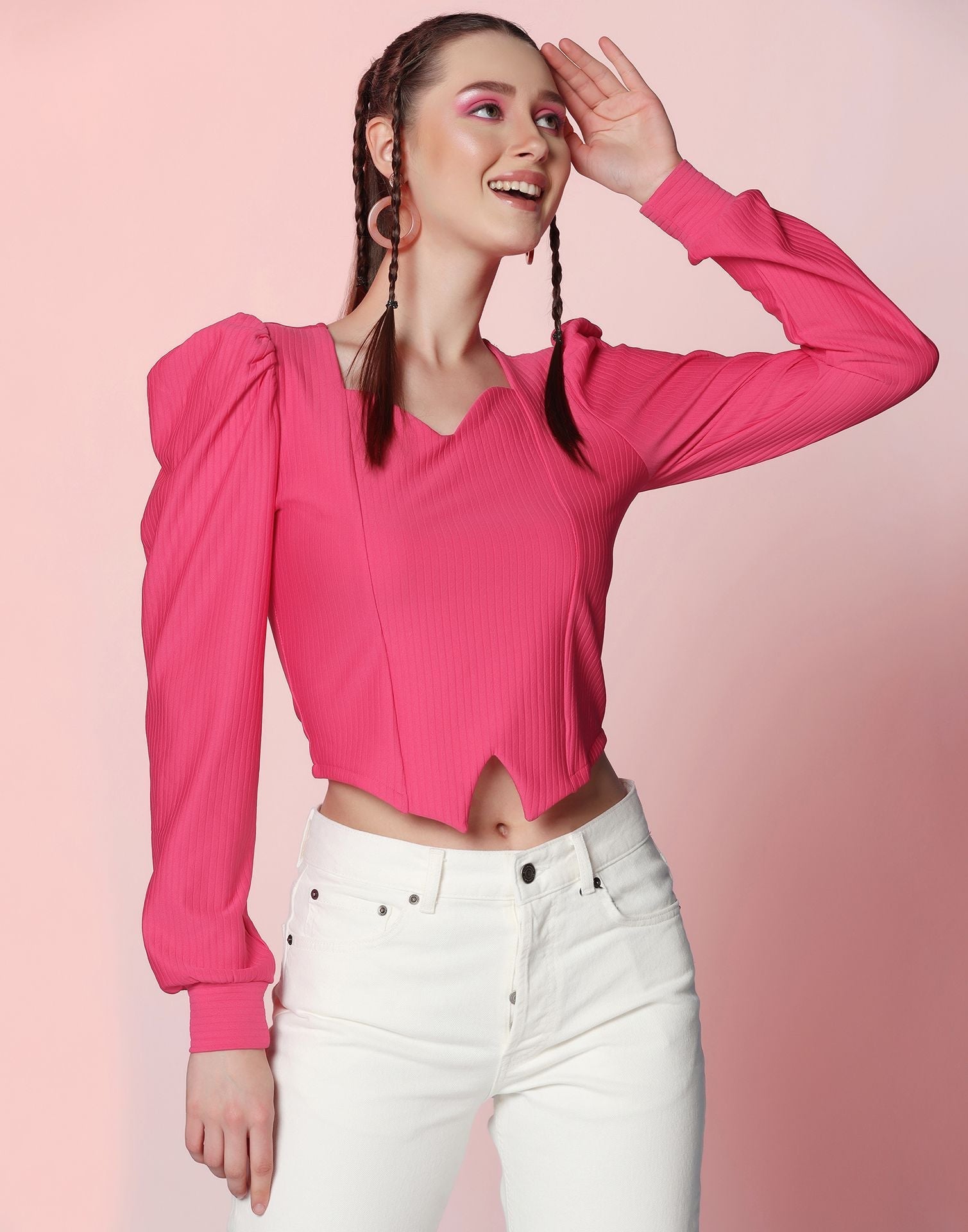 Hot Pink Crop Top | Leemboodi