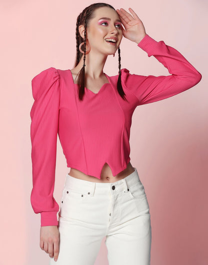 Hot Pink Crop Top | Leemboodi