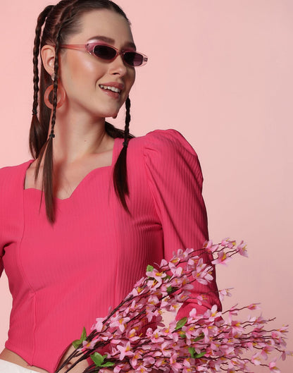 Hot Pink Crop Top | Leemboodi