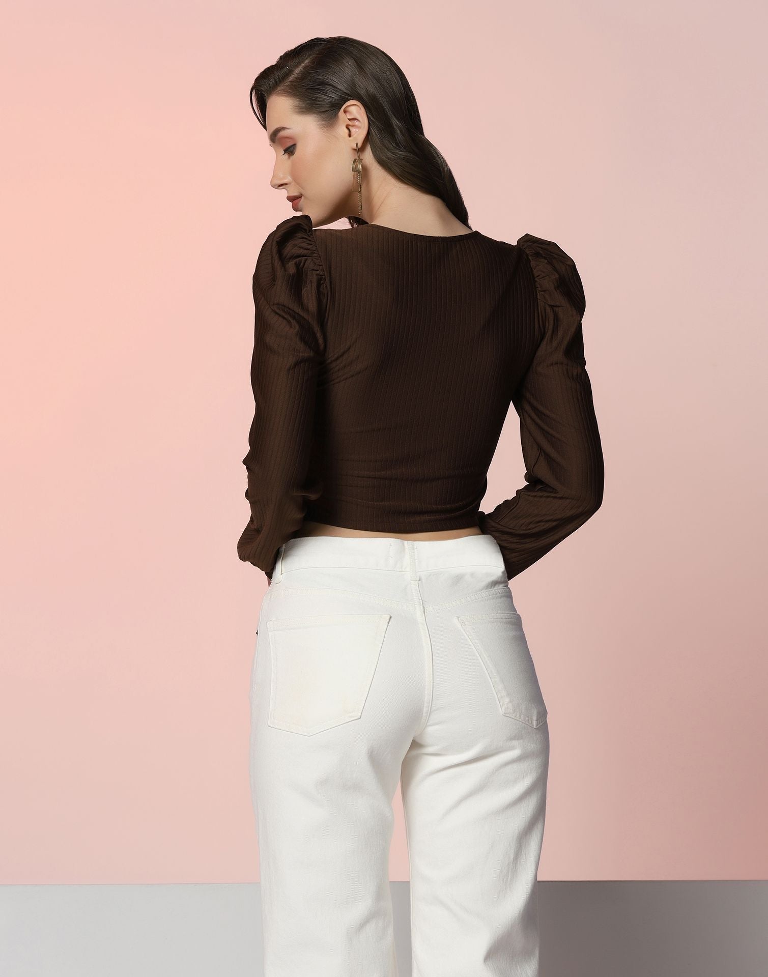 Brown Crop Top | Leemboodi