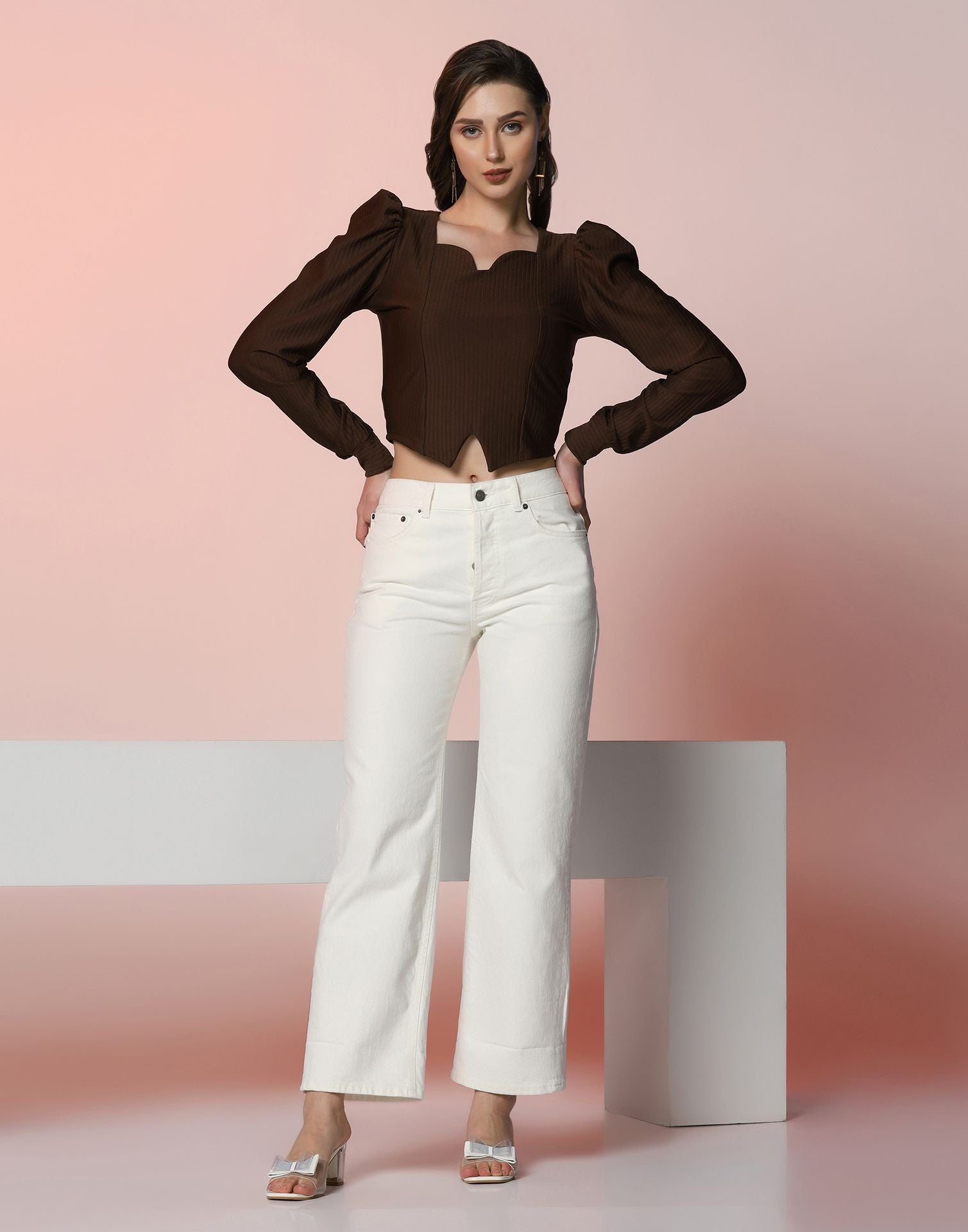 Brown Crop Top | Leemboodi