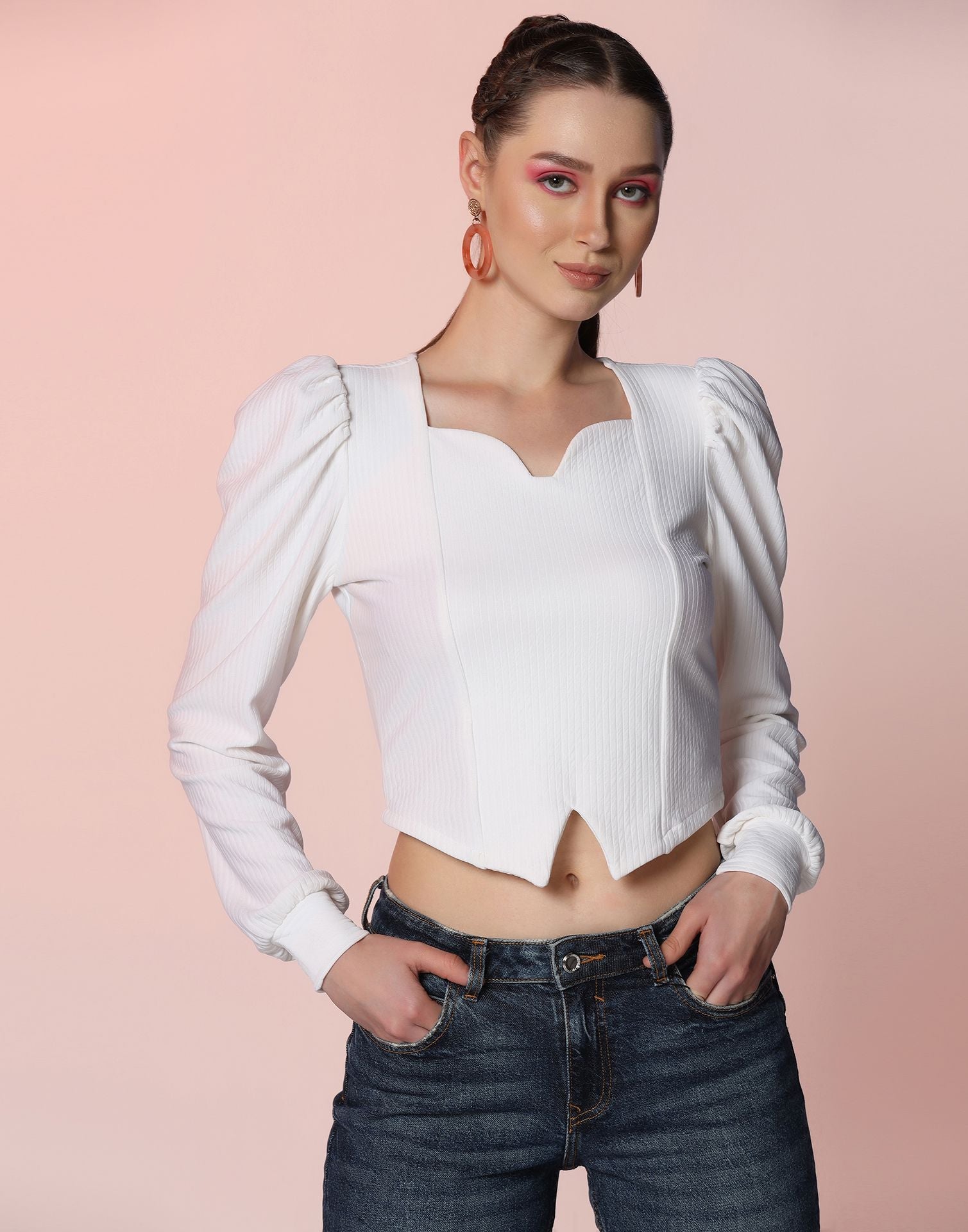White Crop Top | Leemboodi
